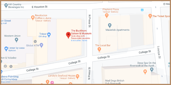 Buckhorn location map